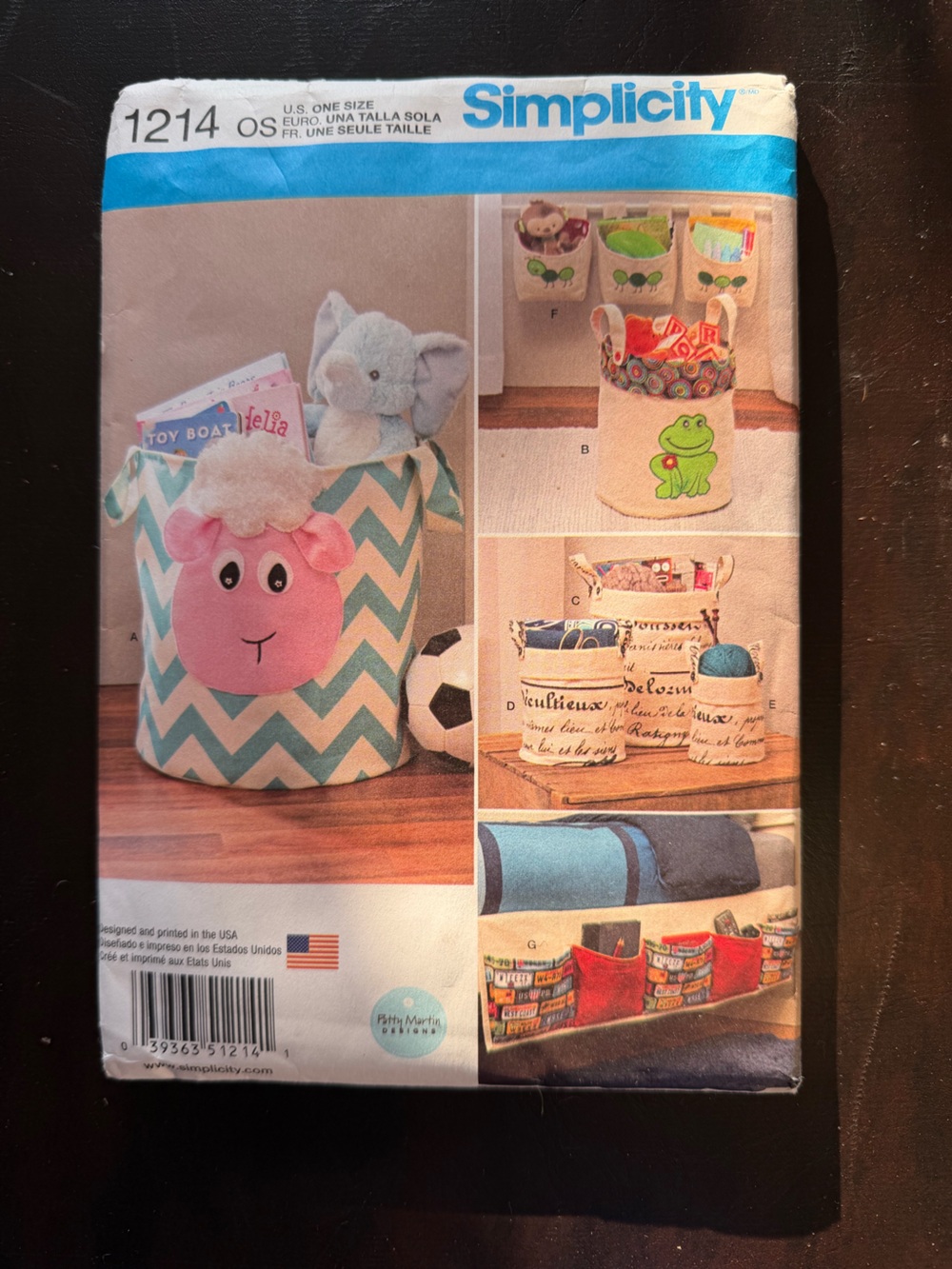 Simplicity Kids Storage Bin pattern